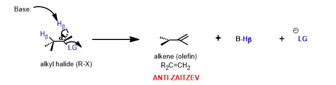 anti-zaitzev product elimination E2 E1