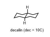 conformational analysis - chair cyclohexane - decalin